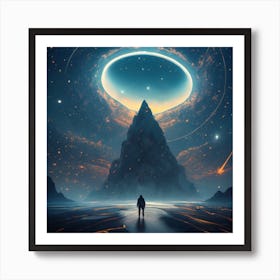 Man Walking In Space Art Print