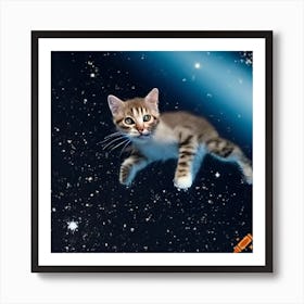 Space Blep Art Print