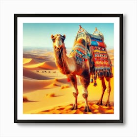 Camel In The Desert 6 Art Print