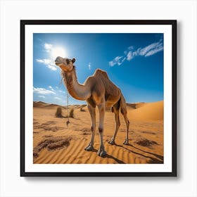 Camel In The Desert 2 Art Print