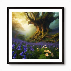 Bluebells In The Forest 10 Art Print