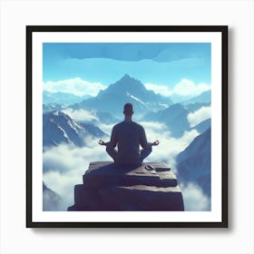 Meditation In The Mountains Art Print