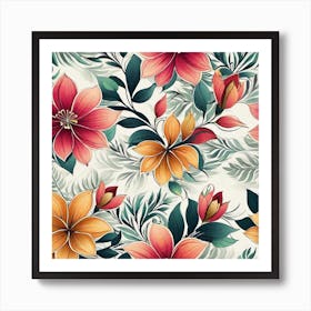 Floral Pattern 3 Art Print