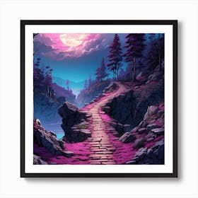 Road To The Moon Art Print