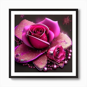 Pink Roses Art Print