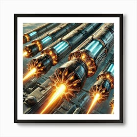 Solar Enhanced Missiles Converted Art Print