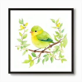 Bird On A Branch 4 Art Print