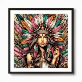 Indian Girl Art Print