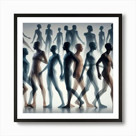 Human Silhouettes 1 Art Print