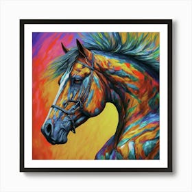 Colorful Horse 3 Art Print