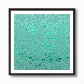 Turquoise Aluminum Foil Art Print