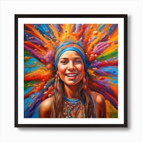 Colorful Girl Art Print