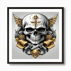 Skull And Crossbones Art Print