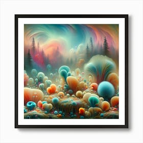 Psychedelic Forest Art Print