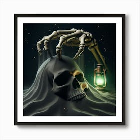 Skull In The Sand 7 Art Print