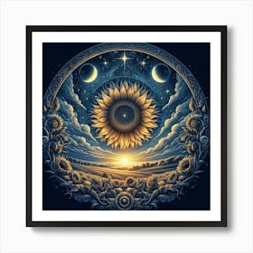 Sunflower In The Sky Art Print