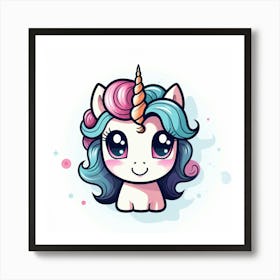 Cute Unicorn 627 Art Print