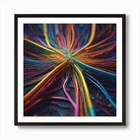 Colorful Wires 19 Art Print