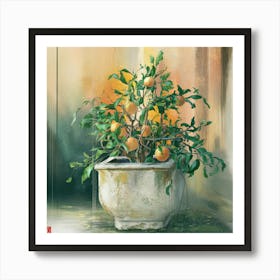 Oranges In A Pot 14 Art Print