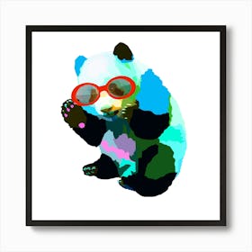 Panda Bear with sunglasses Art Print