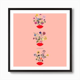 Love Grows Here Square Art Print