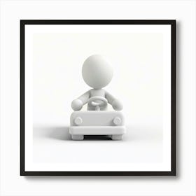 Man Driving A Car 1 Art Print