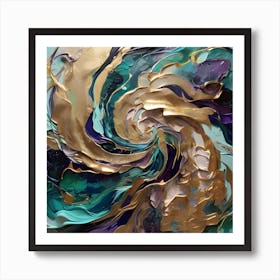 A Dramatic Abstract Painting 5 Art Print