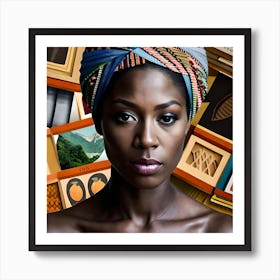 Portrait Of African Woman Art Print