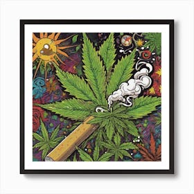 Marijuana Leaf 1 Art Print