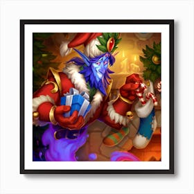 Elf On Christmas Art Print