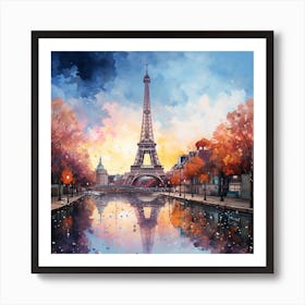 Parisian Skyline Symphony Art Print