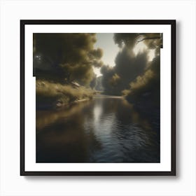 River In The Woods 22 Art Print