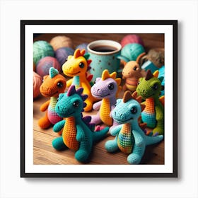 Amigurumi, dinosaur 3 Art Print