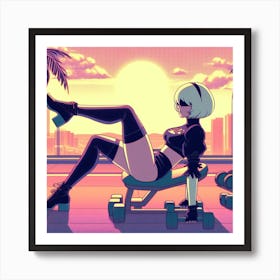 2b working out Art Print