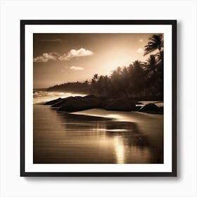 Sunset On The Beach 798 Art Print