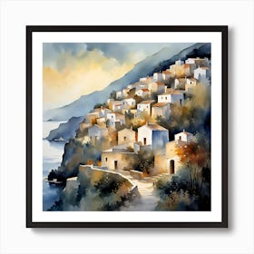 Greece Village Art Print