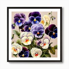 Pansies 1 Art Print