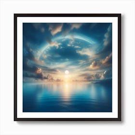 Sunset Over Water Art Print