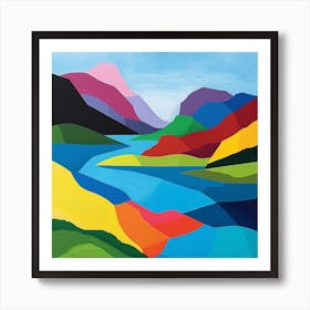 Abstract Travel Collection Norway 3 Poster