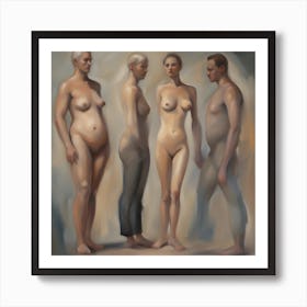 Four Nude Women Art Print