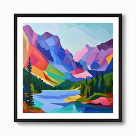 Colourful Abstract Banff National Park Canada 4 Art Print