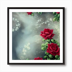 Roses And Lace Art Print