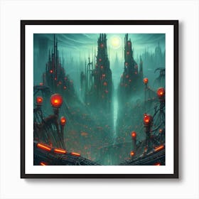 Futuristic City 5 Art Print