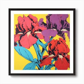 Iris 2 Pop Art Illustration Square Art Print