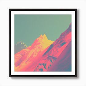 Abstract Mountain Landscape Art Print