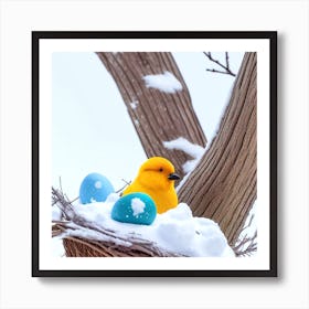 Easter Bird In Nest 1 Art Print