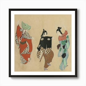 Three Geisha Art Print