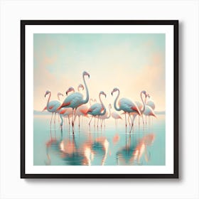 Flamingos 1 Art Print