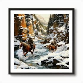 Woodlands USA - Horseback Bow Art Print