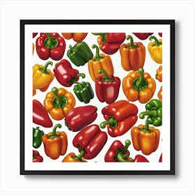 Colorful Peppers 47 Art Print